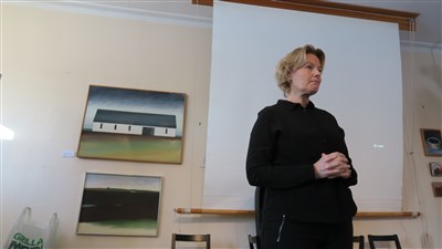 Cecilia Möller, chef kultur- och fritidsförvaltningen invigningstalar